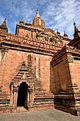 Bagan Myanmar. Sulamani temple. Details of the facade. 